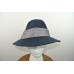 EUGENIA KIM Genie Florence 100% Wool Felt Fedora Hat Metallic Band Navy $98 O/S  eb-74548297